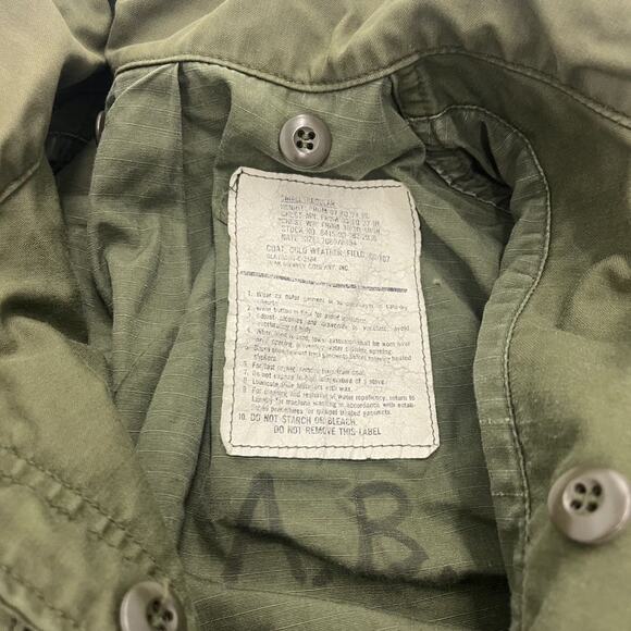Vintage 50s OG-107 Sateen Military Green Field Jacket - Picture 5 of 5